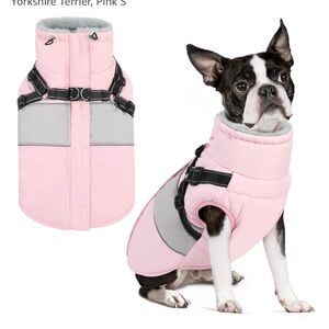 Pink and Gray Dog Jacket
